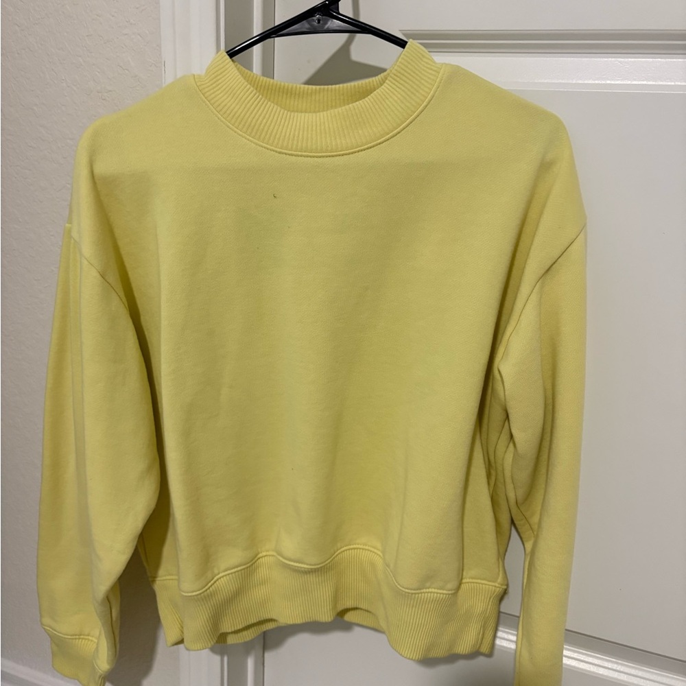 A New Day Light Yellow Crewneck Top